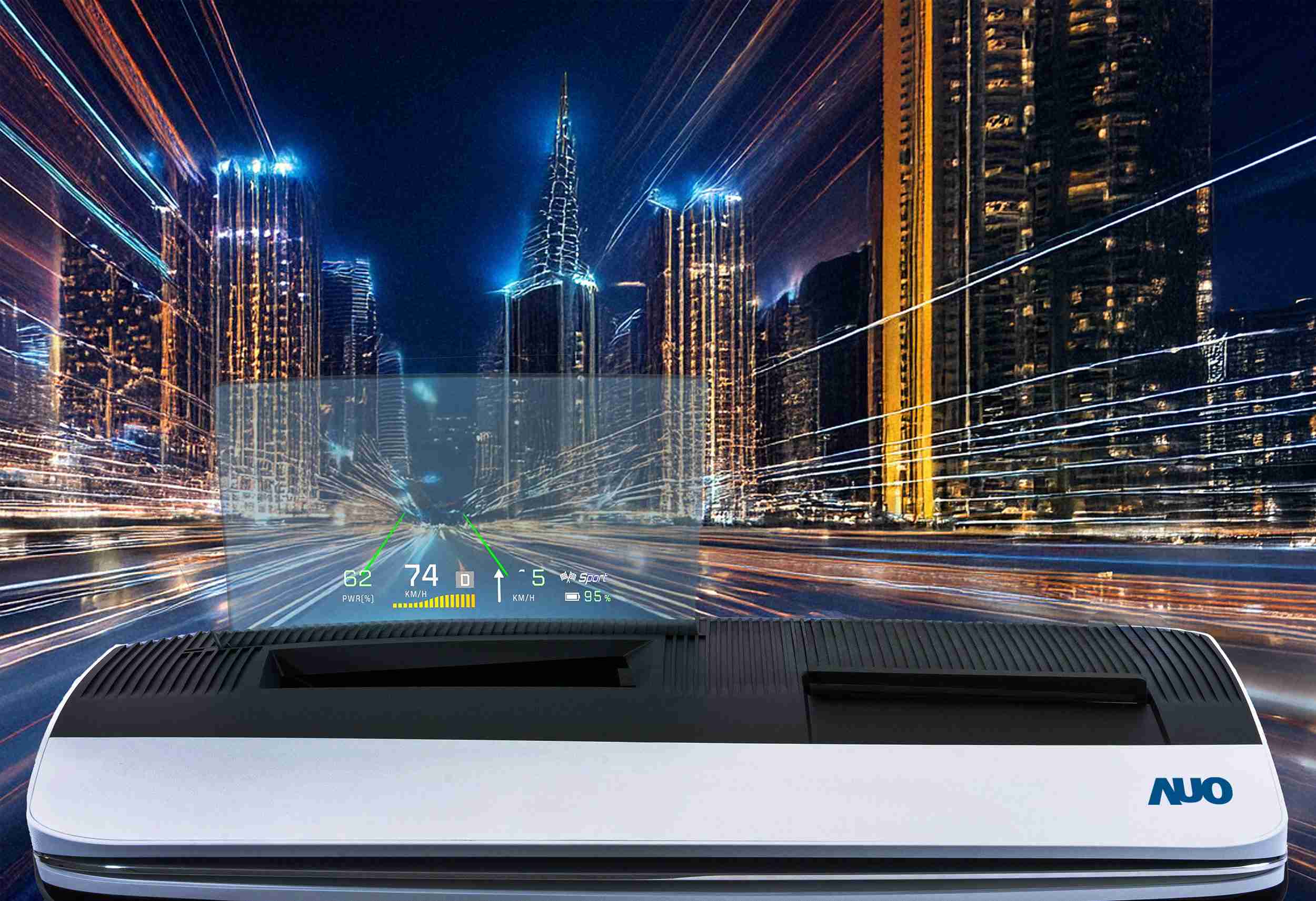 尊龙集团推出13吋Micro LED抬头显示器，，提供高入眼亮度、、高色彩饱和度的显示质量，，，在阳光下或黑暗中都清晰可见，，，，并利用Micro LED模块体积小的优势，，解决车用空间有限的痛点