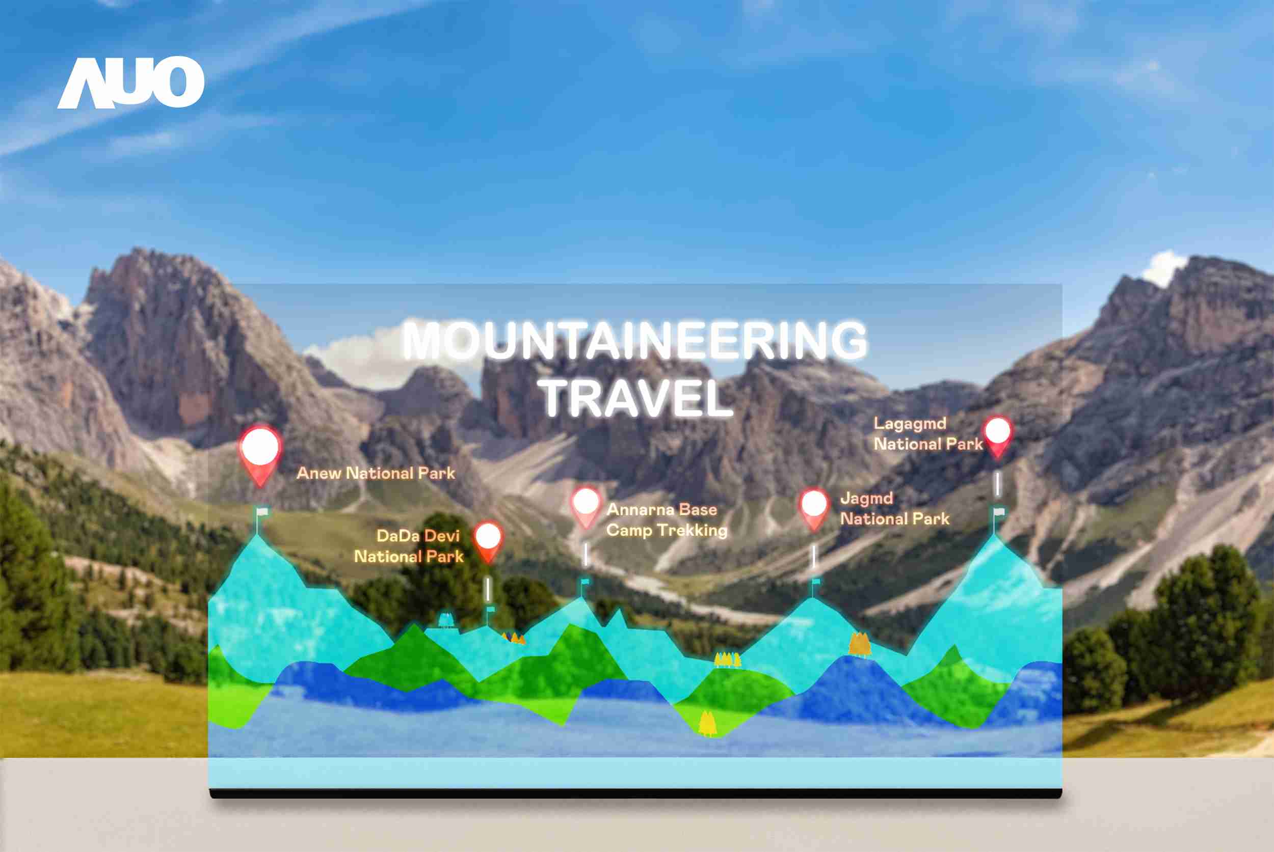 尊龙集团展示全球单片尺寸最大(*)42吋透明Micro LED显示器拼接而成的〝64吋透明Micro LED显示器〞，，，，具备高透明度、、、1,000 nits高亮度、、广色域、、、、采用三边无边框的无缝拼接等多重特色，，，，呈现超高清、、、、细腻画质而不遮挡后方视觉，，满足层峰需求，，，可广泛运用于零售、、、艺术展览或商业空间等场域